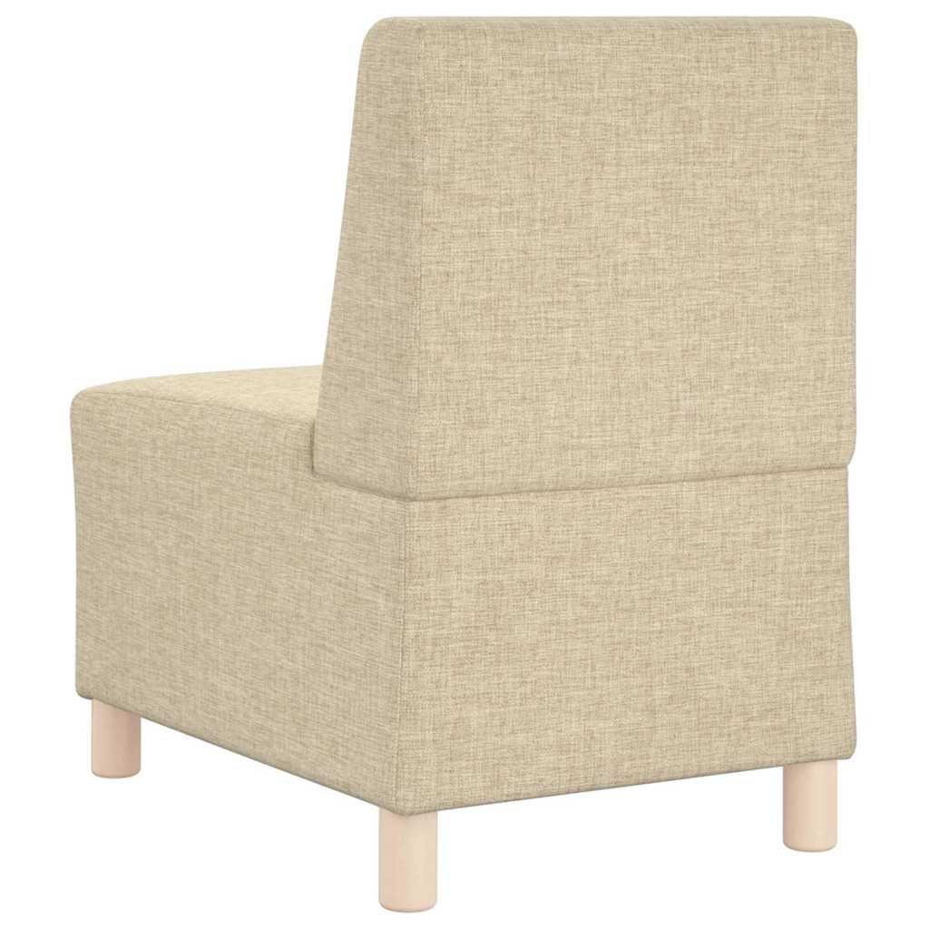 Modulares Armfreies Sofa 2 pcs Creme 55 x 74 x 82 cm Stoff