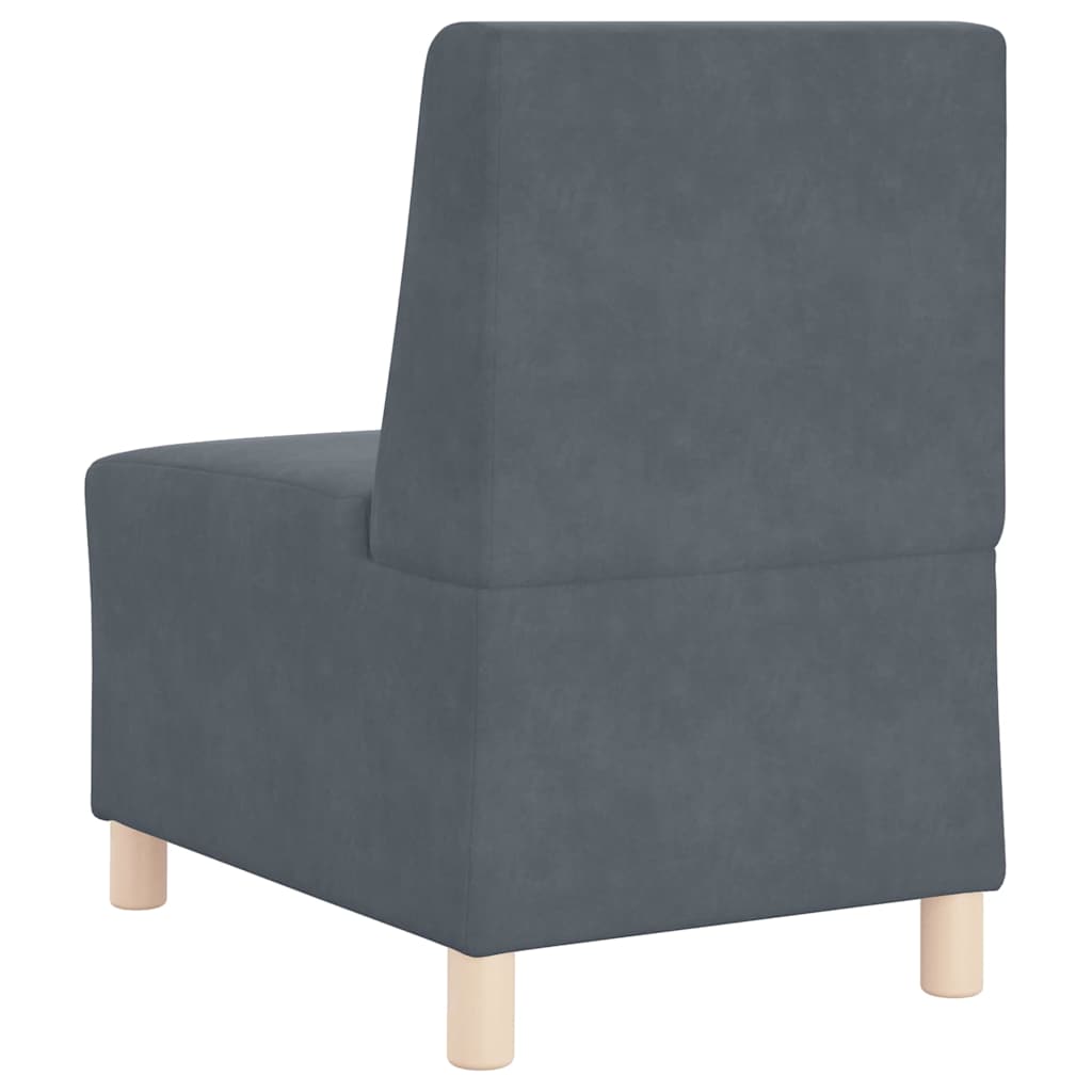 Modulares Armfreies Sofa 2 pcs Dunkelgrau 55 x 74 x 82 cm Samt