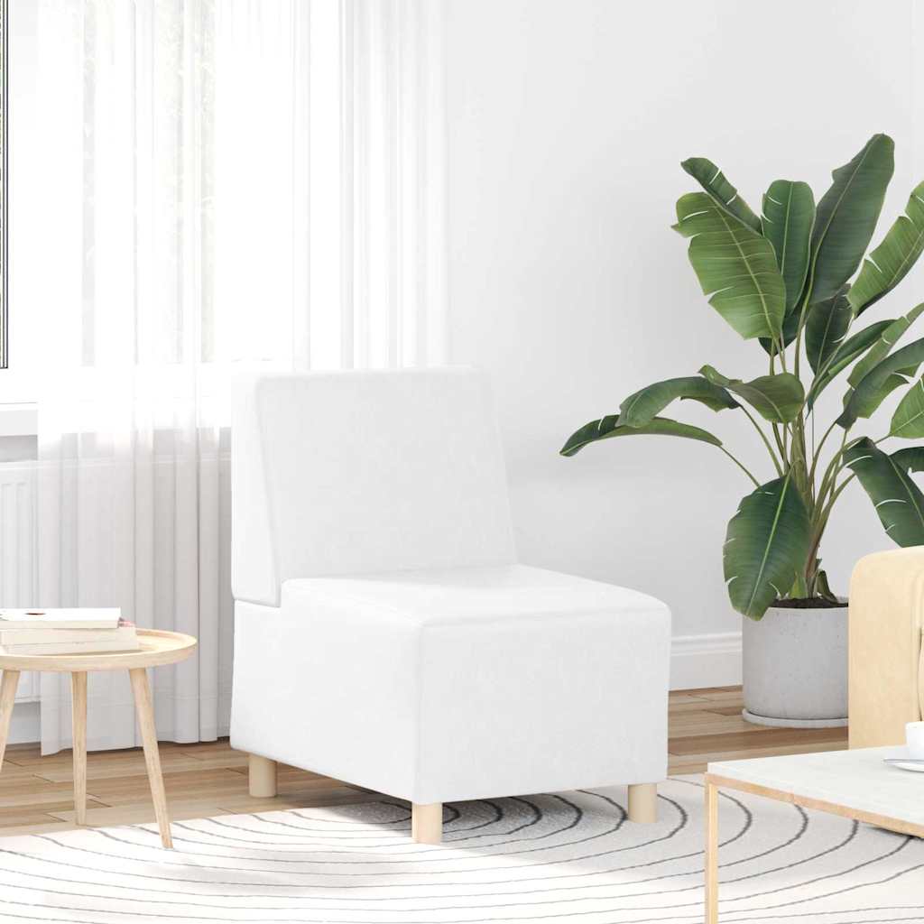 Modulares Armfreies Sofa 2 pcs Weiß 55 x 74 x 82 cm Kunstleder