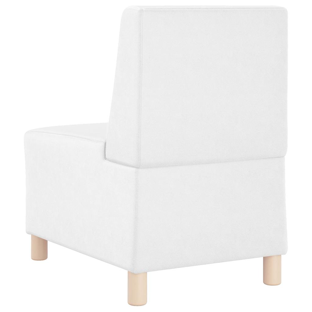 Modulares Armfreies Sofa 2 pcs Weiß 55 x 74 x 82 cm Kunstleder