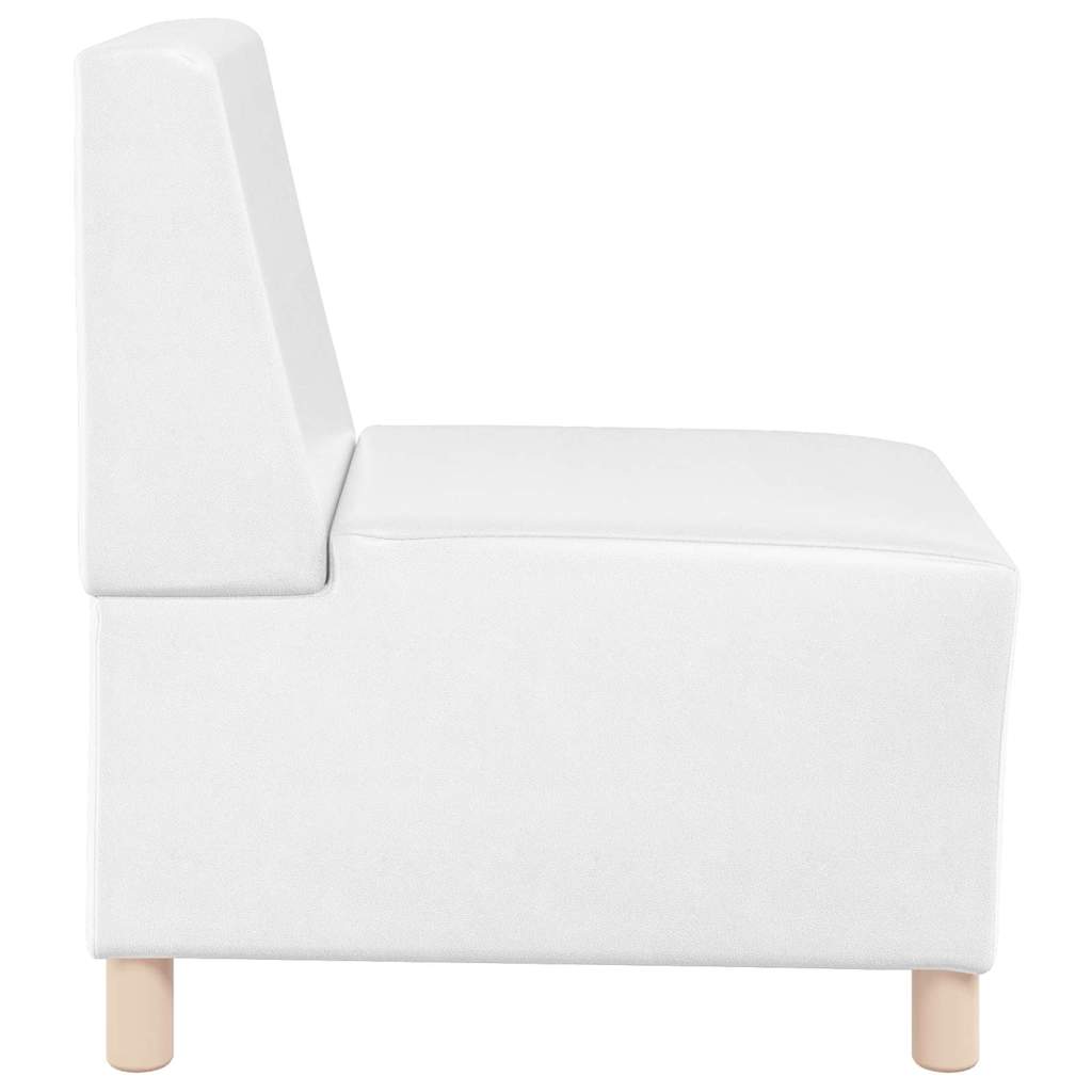 Modulares Armfreies Sofa 2 pcs Weiß 55 x 74 x 82 cm Kunstleder