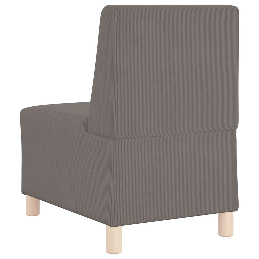 Modulares Armfreies Sofa 2 pcs Hellgrau 55 x 74 x 82 cm
