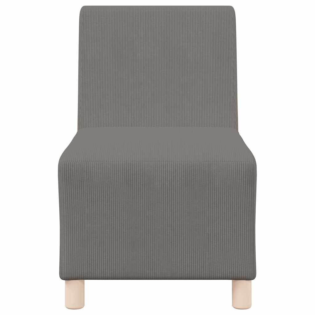 Modulares Armfreies Sofa 2 pcs Hellgrau 55 x 74 x 82 cm