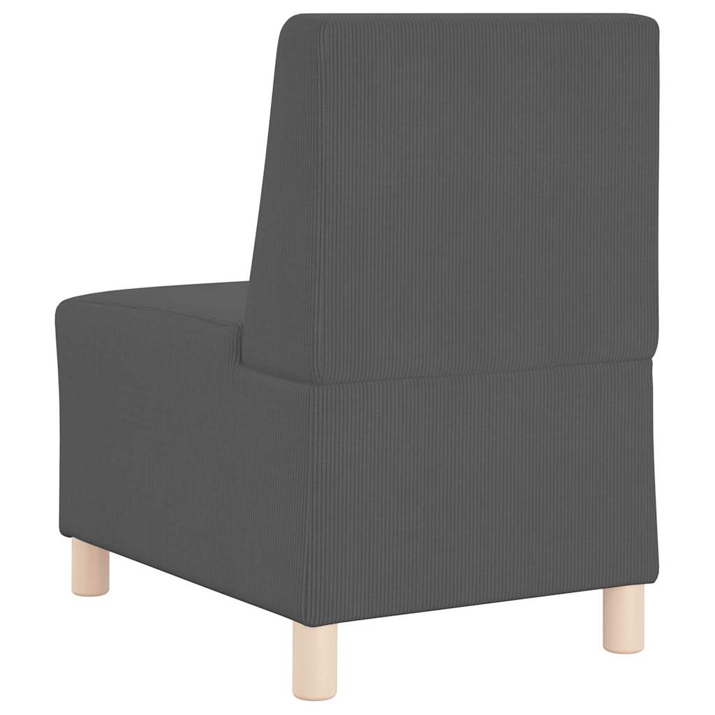 Modulares Armfreies Sofa 2 pcs Dunkelgrau 55 x 74 x 82 cm