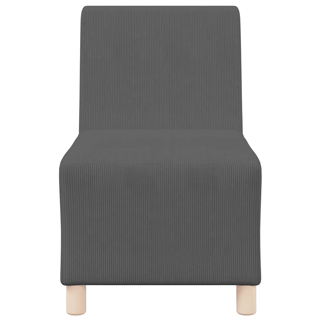 Modulares Armfreies Sofa 2 pcs Dunkelgrau 55 x 74 x 82 cm