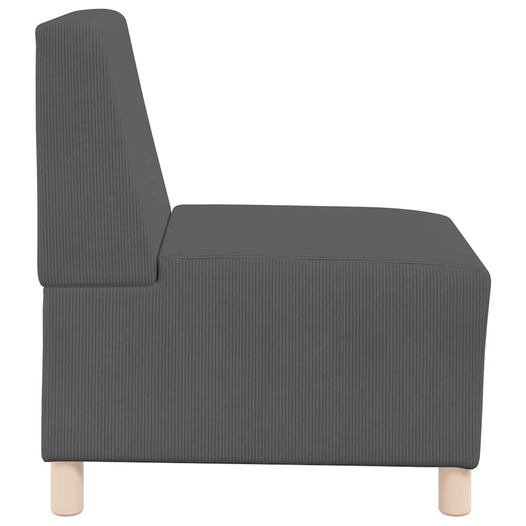 Modulares Armfreies Sofa 2 pcs Dunkelgrau 55 x 74 x 82 cm