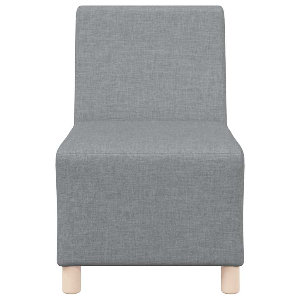 Modulares Armfreies Sofa 3 pcs Hellgrau 55 x 74 x 82 cm Stoff