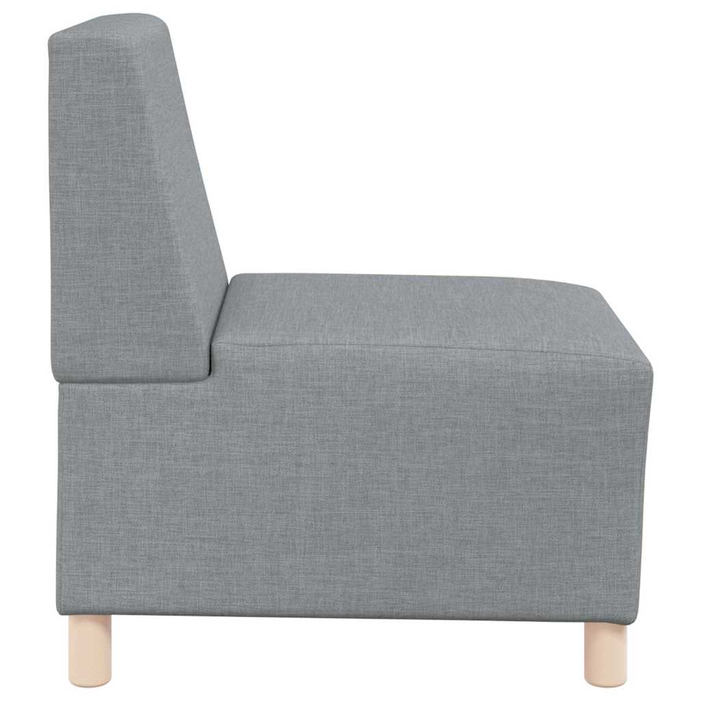 Modulares Armfreies Sofa 3 pcs Hellgrau 55 x 74 x 82 cm Stoff