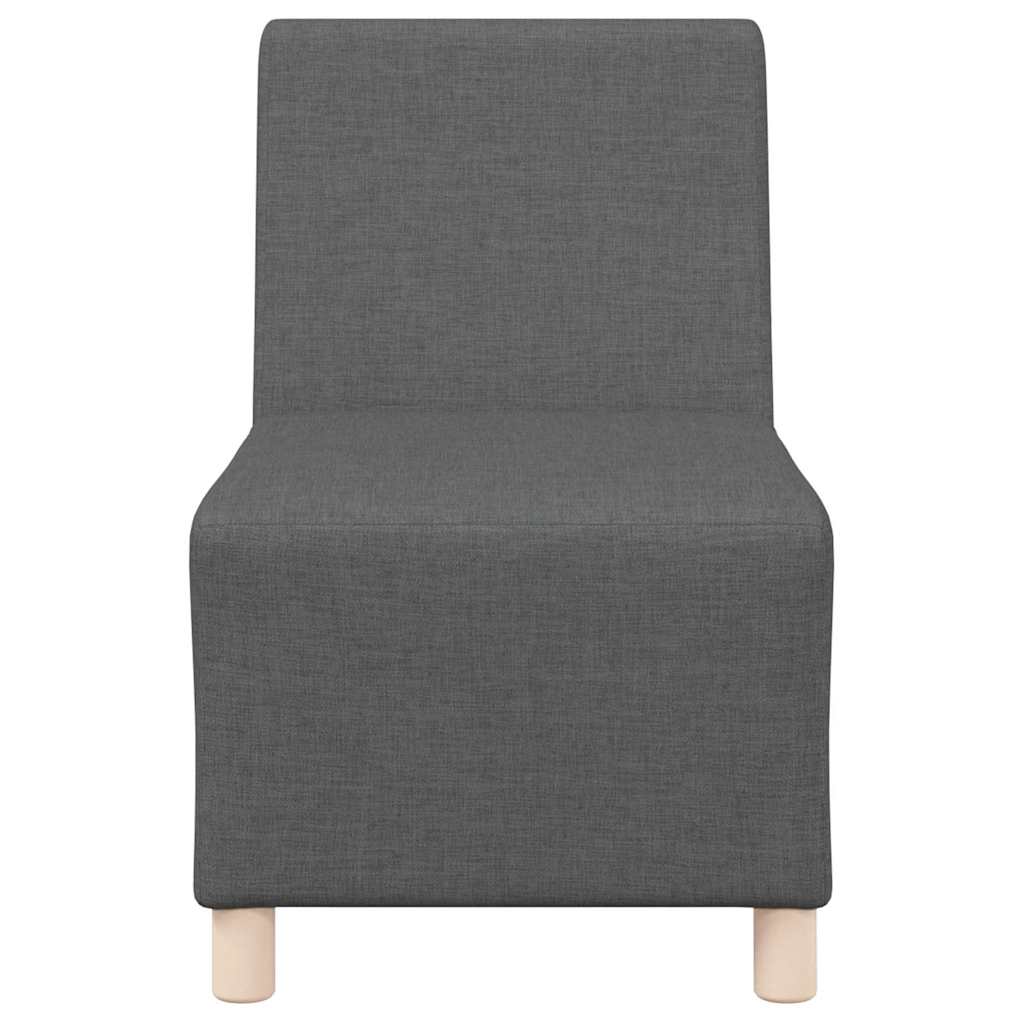 Modulares Armfreies Sofa 3 pcs Dunkelgrau 55 x 74 x 82 cm Stoff