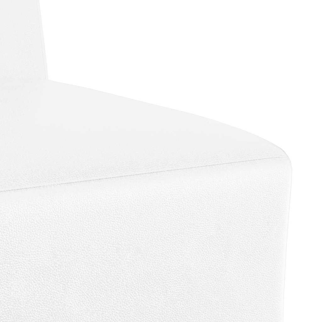 Modulares Armfreies Sofa 3 pcs Weiß 55 x 74 x 82 cm Kunstleder
