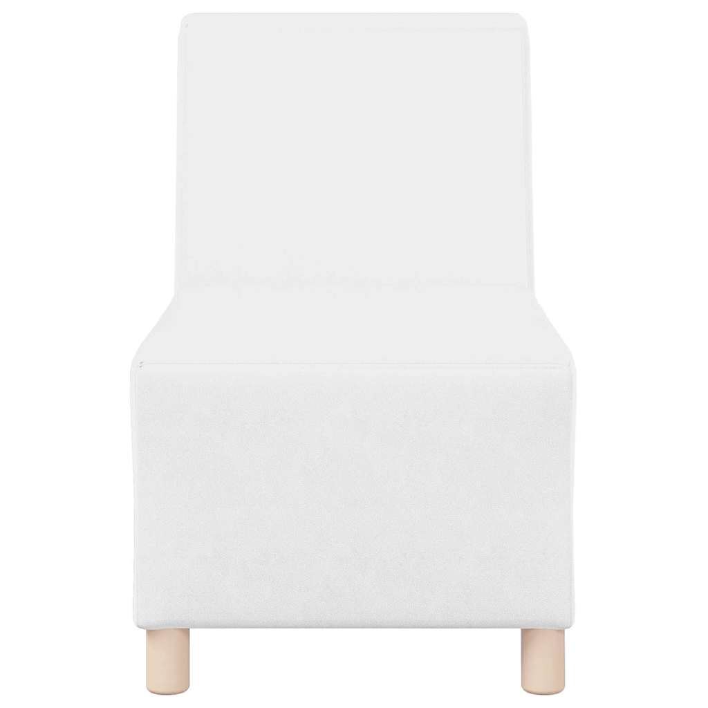 Modulares Armfreies Sofa 3 pcs Weiß 55 x 74 x 82 cm Kunstleder