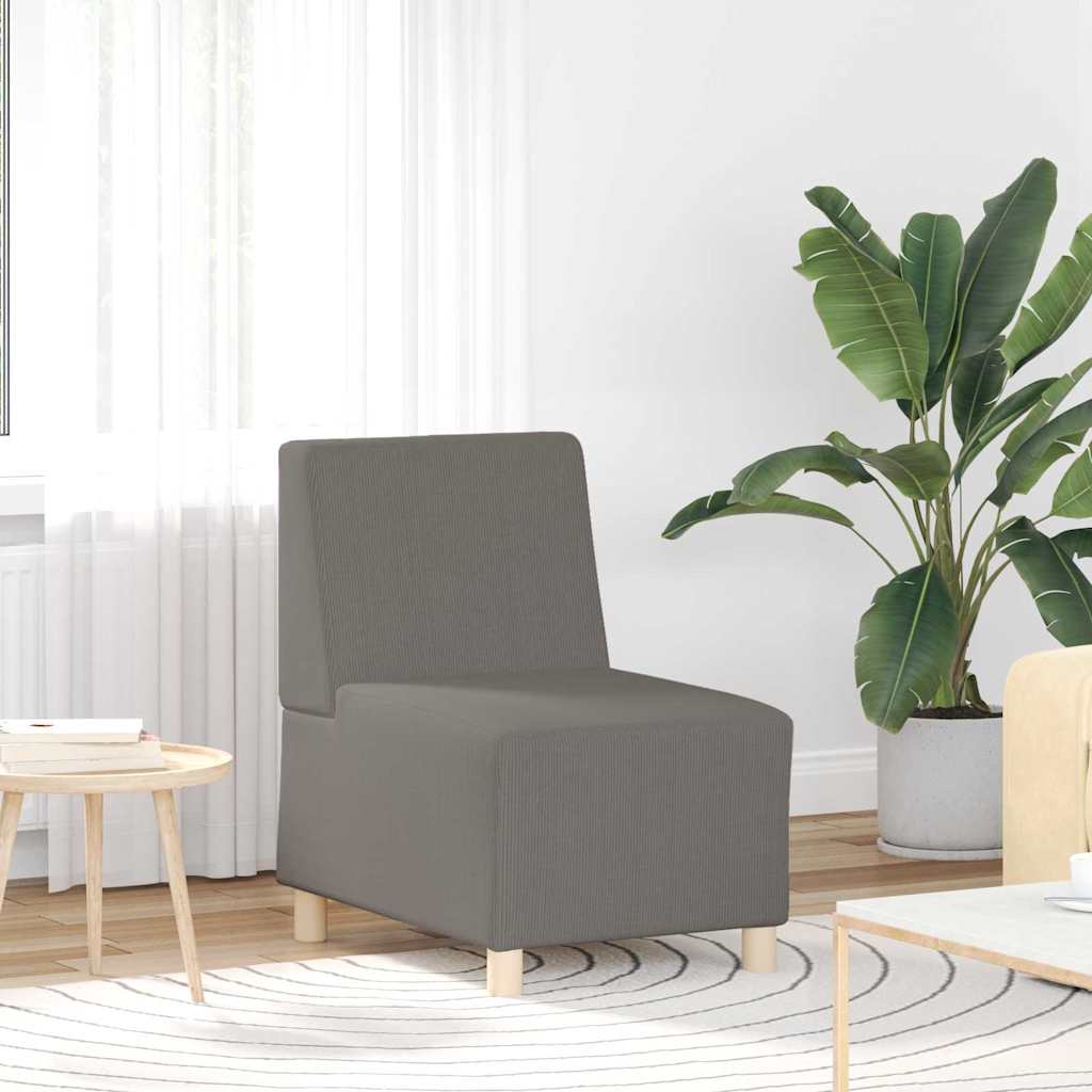 Modulares Armfreies Sofa 3 pcs Hellgrau 55 x 74 x 82 cm