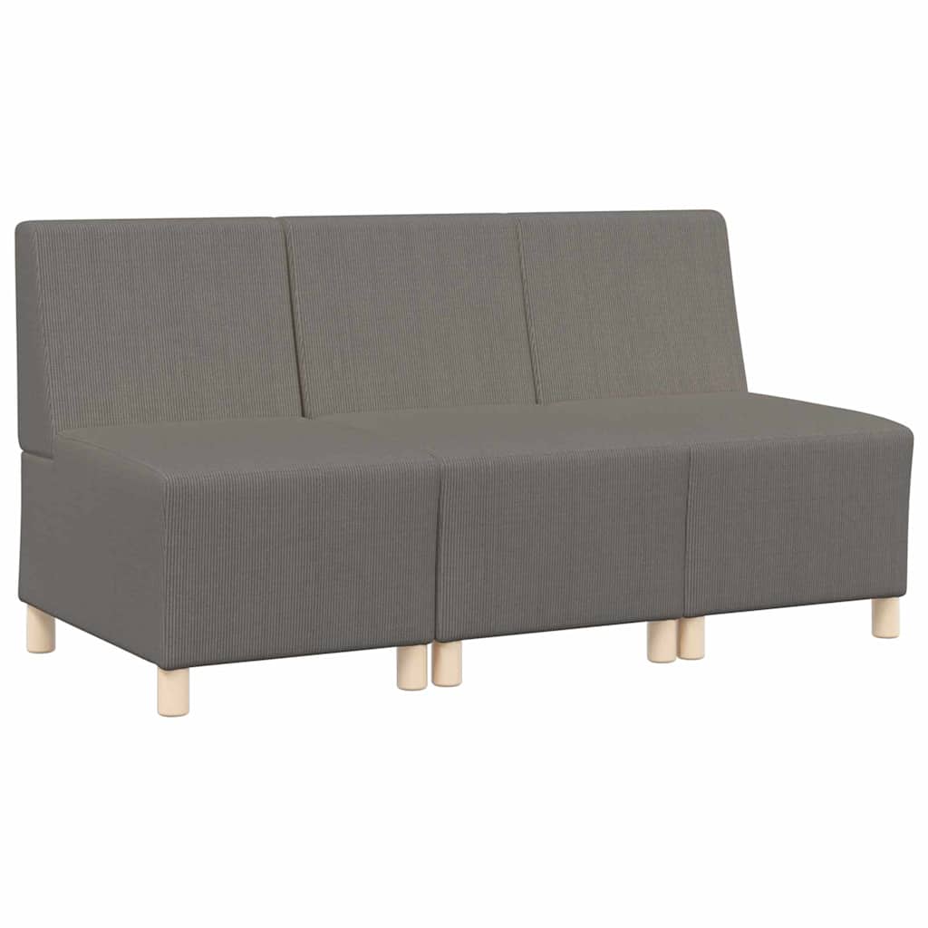 Modulares Armfreies Sofa 3 pcs Hellgrau 55 x 74 x 82 cm