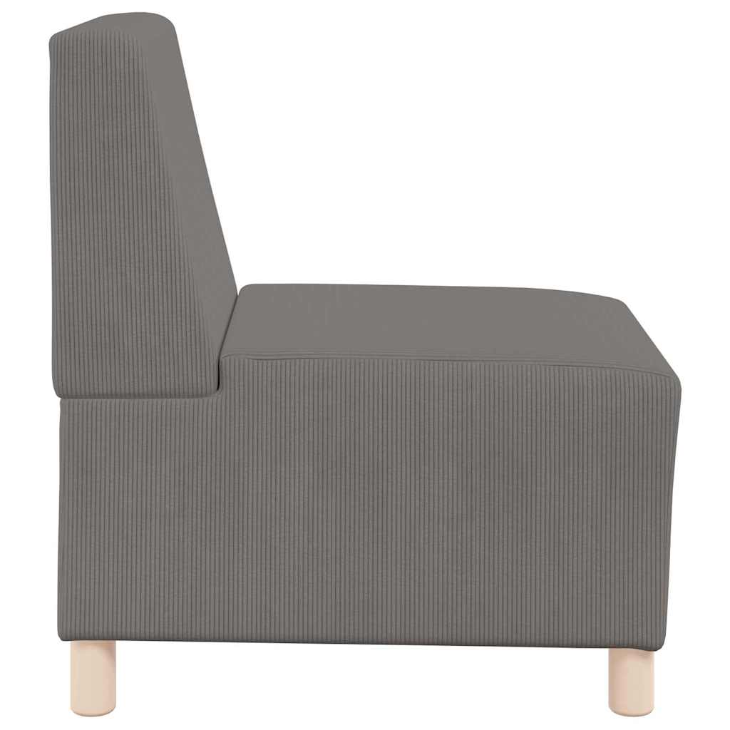 Modulares Armfreies Sofa 3 pcs Hellgrau 55 x 74 x 82 cm