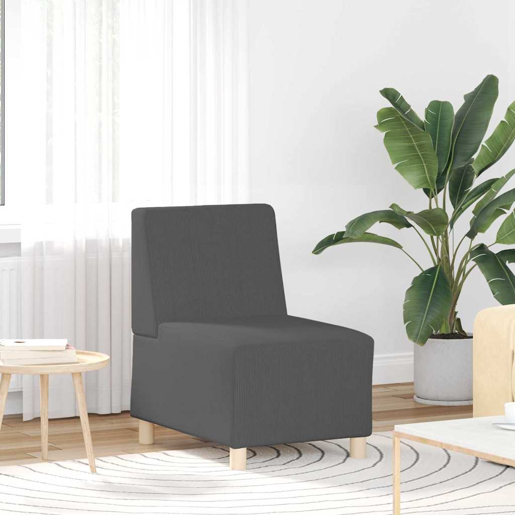 Modulares Armfreies Sofa 3 pcs Dunkelgrau 55 x 74 x 82 cm