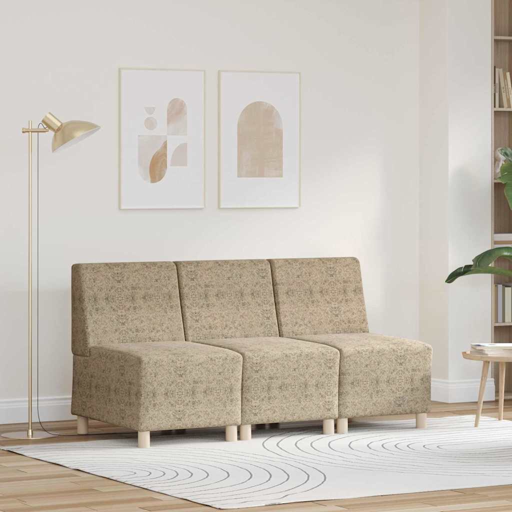 Modulares Armfreies Sofa 3 pcs Hellgrau 55 x 74 x 82 cm
