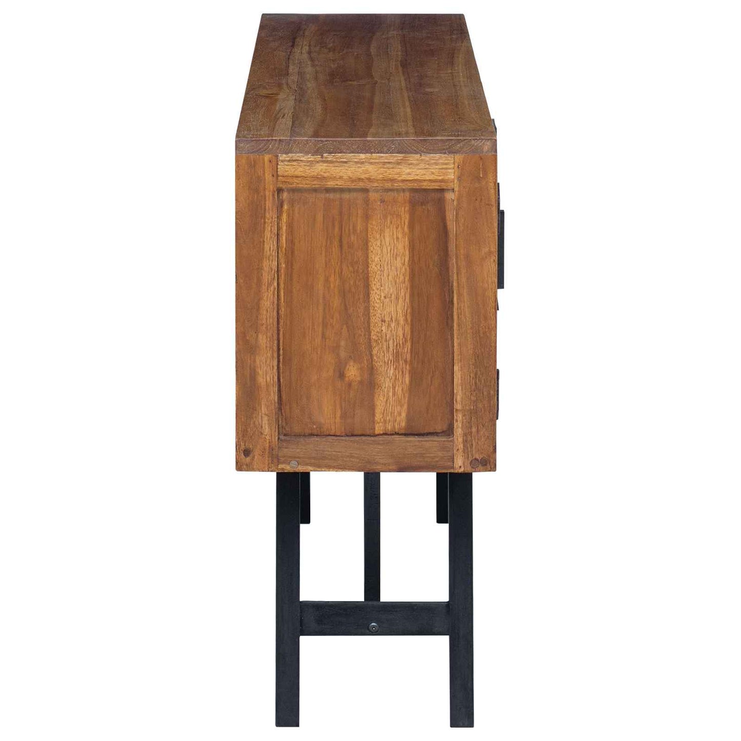 TV-Ständer Natur 110 x 30 x 75 cm Massivholz Teak