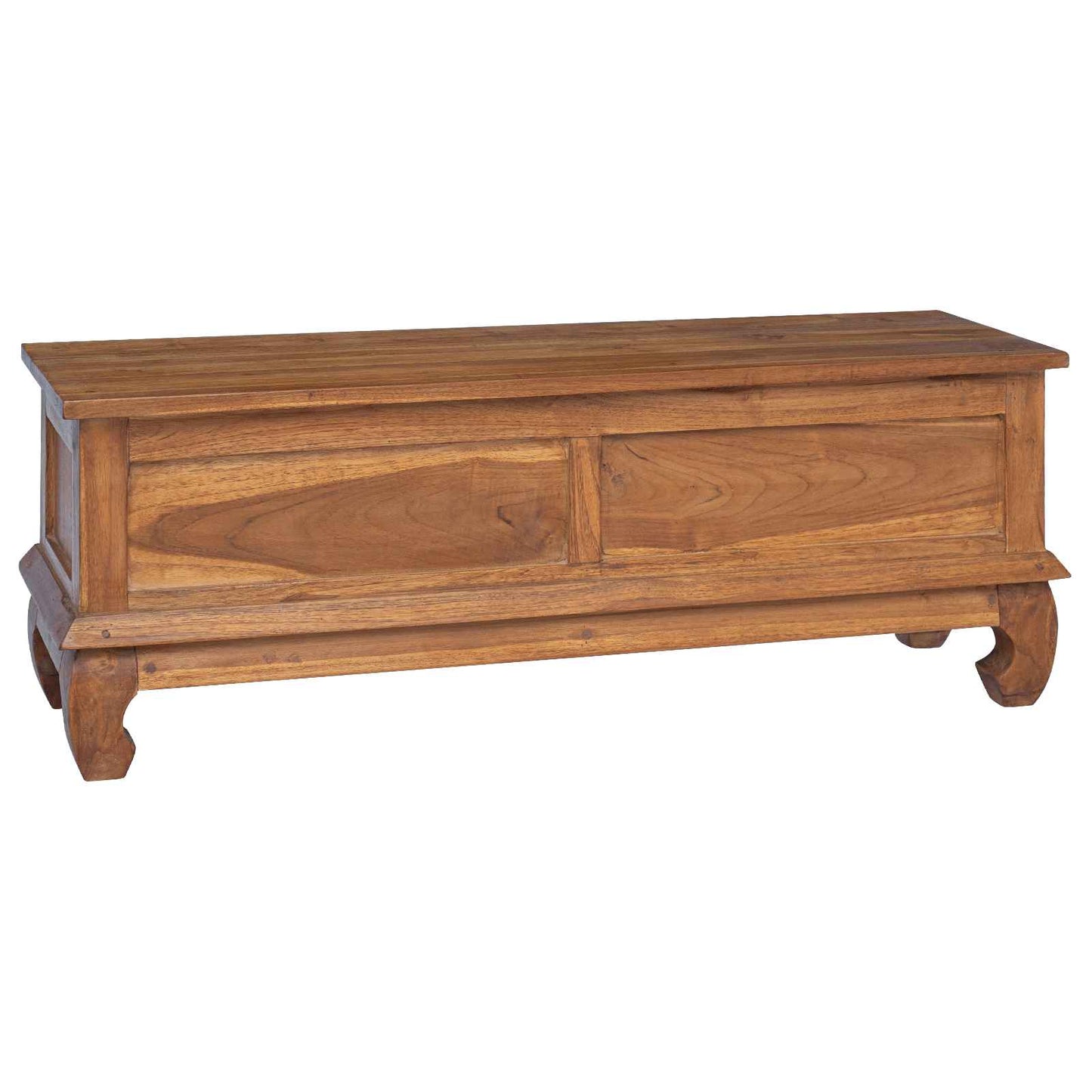 TV-Ständer Natur 110 x 35 x 40 cm Massivholz Teak
