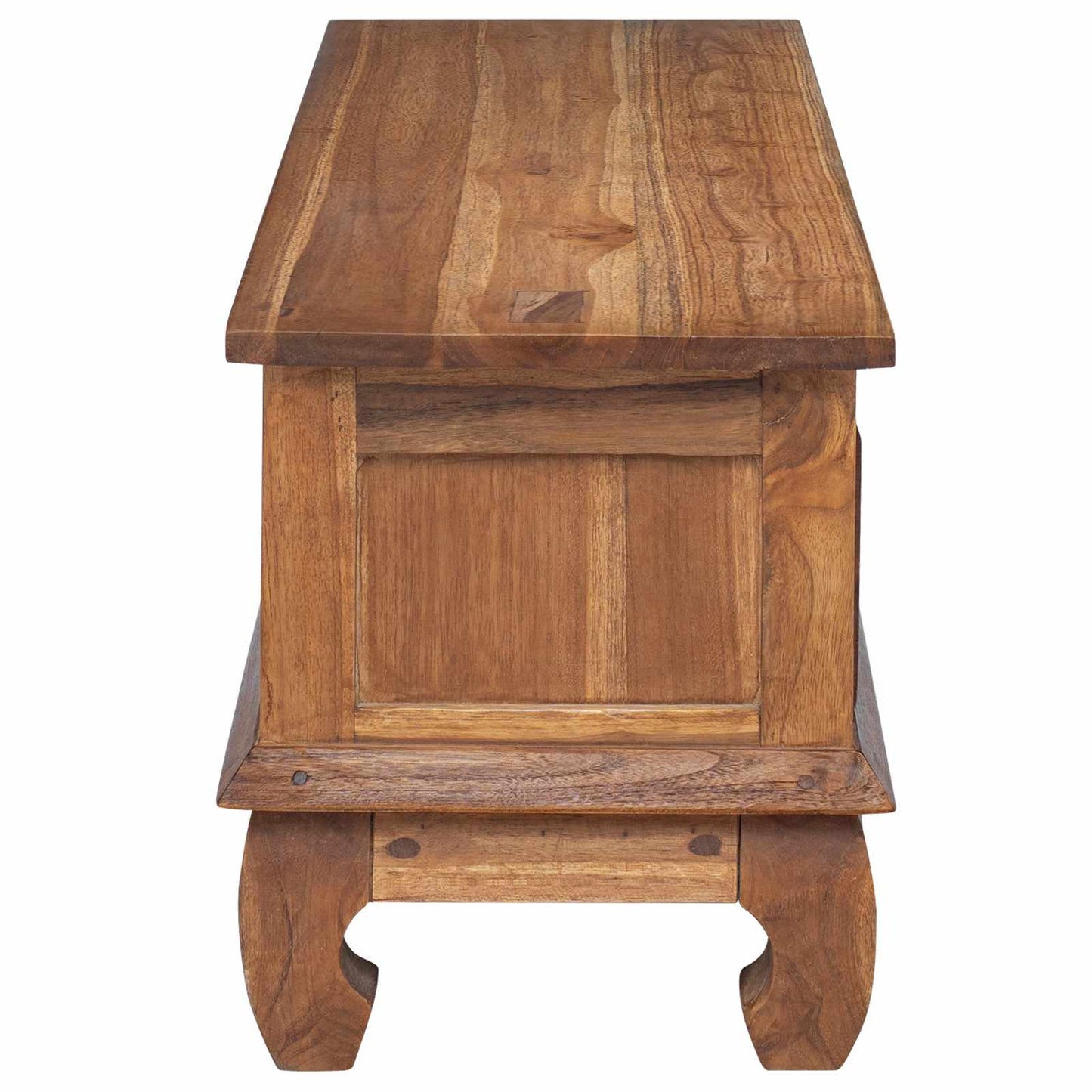 TV-Ständer Natur 110 x 35 x 40 cm Massivholz Teak