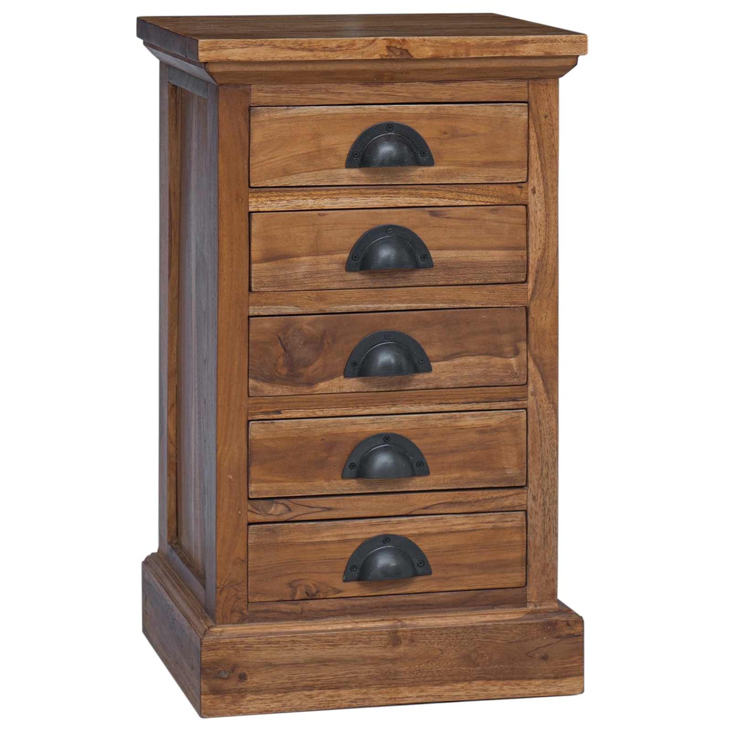 Kommode mit Schubladen Natur 35 x 30 x 60 cm Massivholz Teak