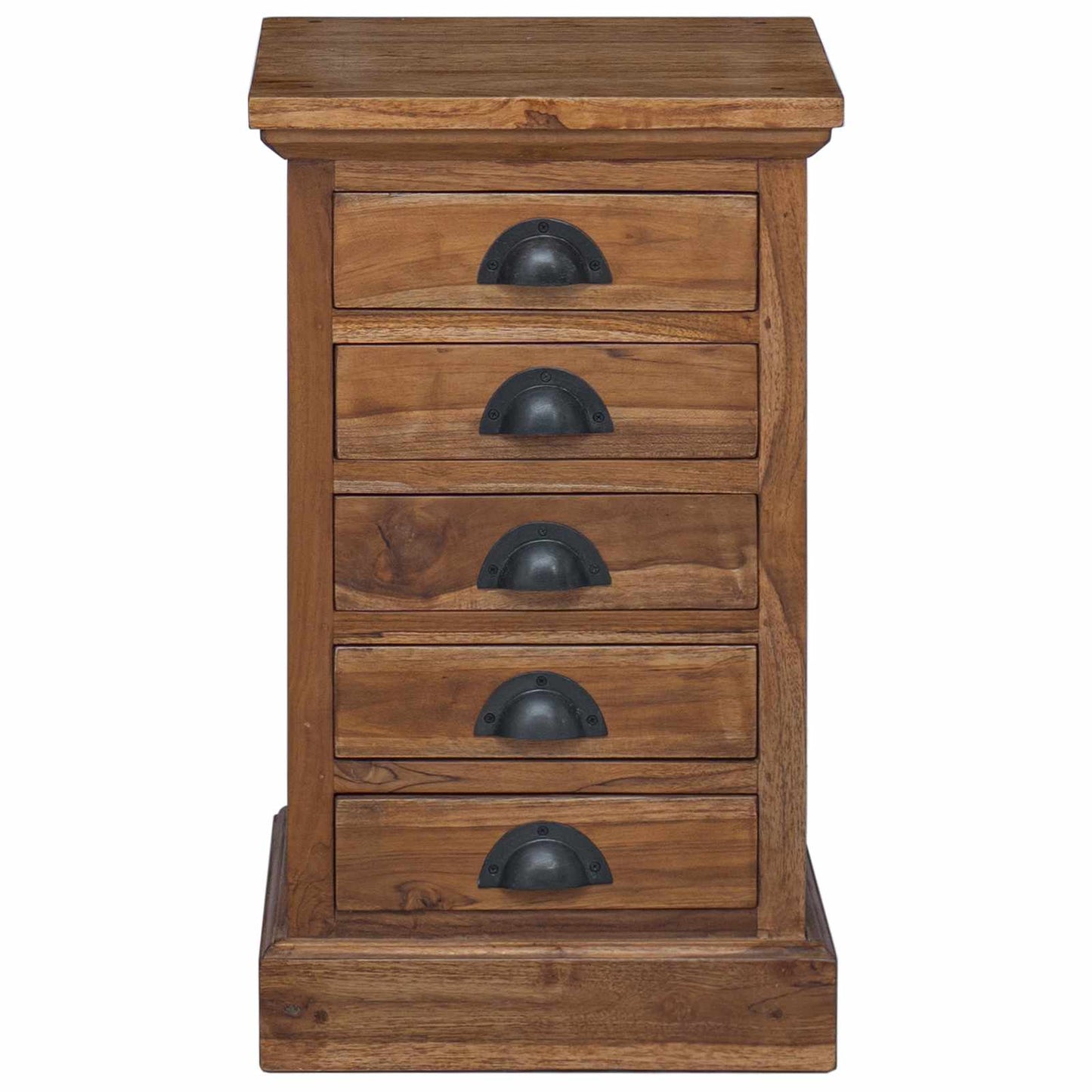 Kommode mit Schubladen Natur 35 x 30 x 60 cm Massivholz Teak