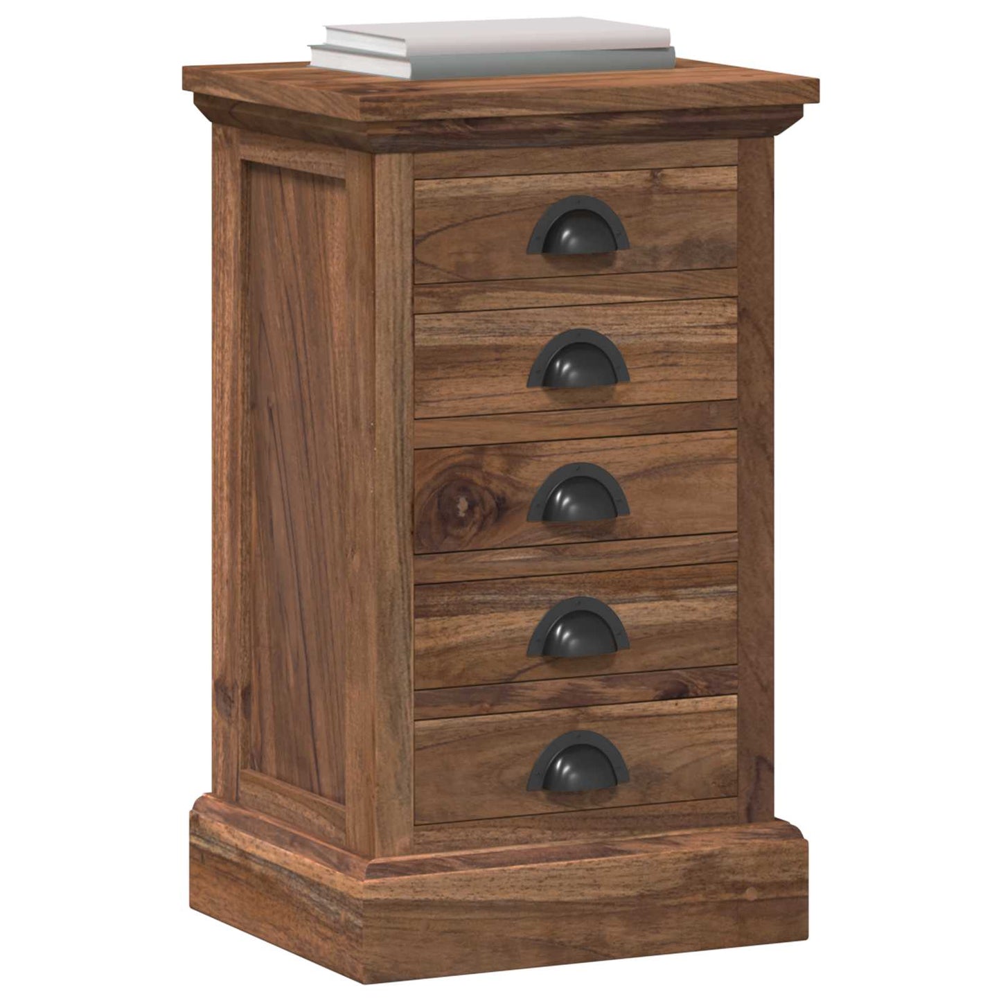 Kommode mit Schubladen Natur 35 x 30 x 60 cm Massivholz Teak