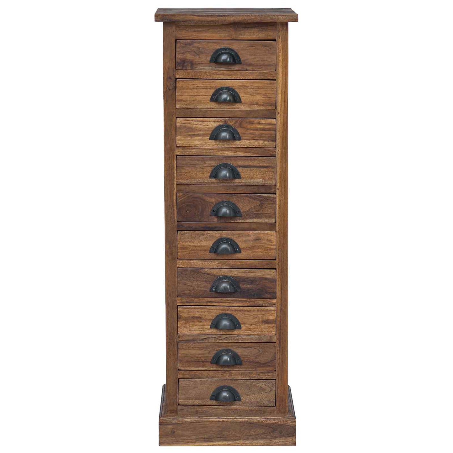 Kommode mit Schubladen Natur 35 x 30 x 110 cm Massivholz Teak