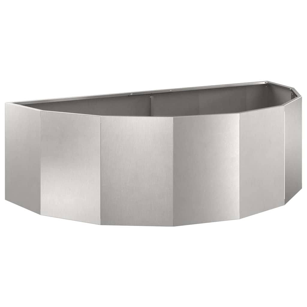 Pflanzkübel Silber 120 x 60 x 35 cm Edelstahl