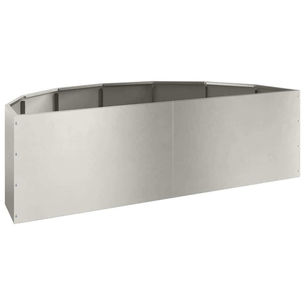 Pflanzkübel Silber 120 x 60 x 35 cm Edelstahl