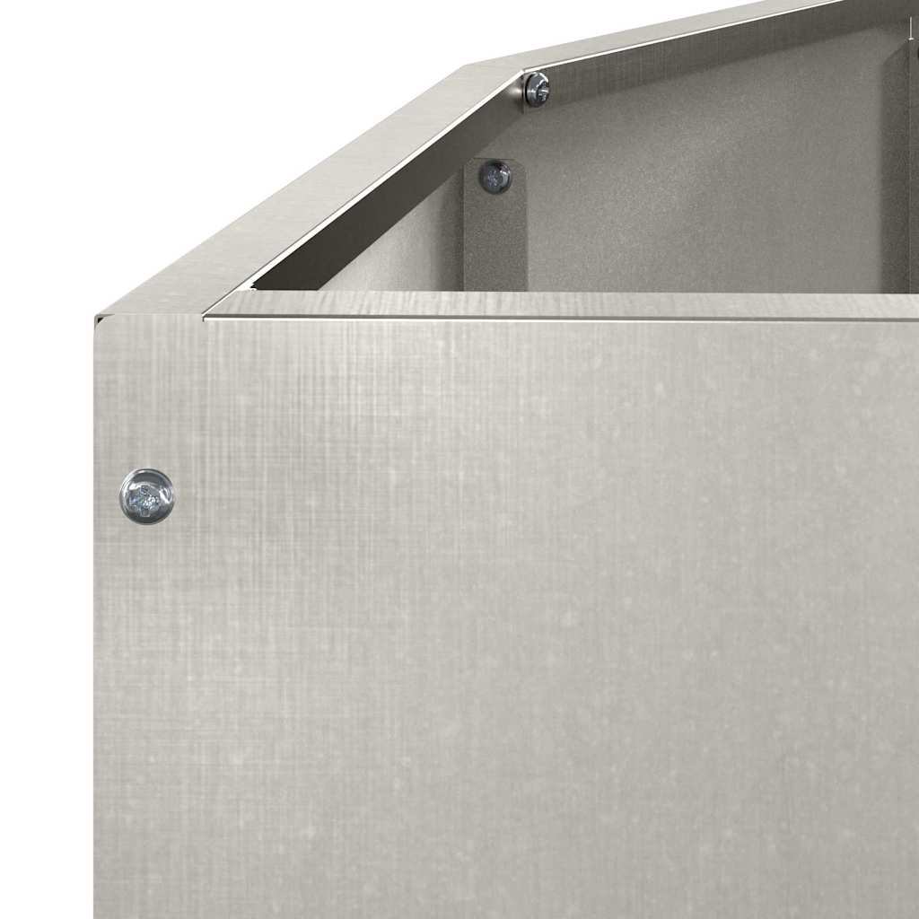 Pflanzkübel Silber 120 x 60 x 50 cm Edelstahl