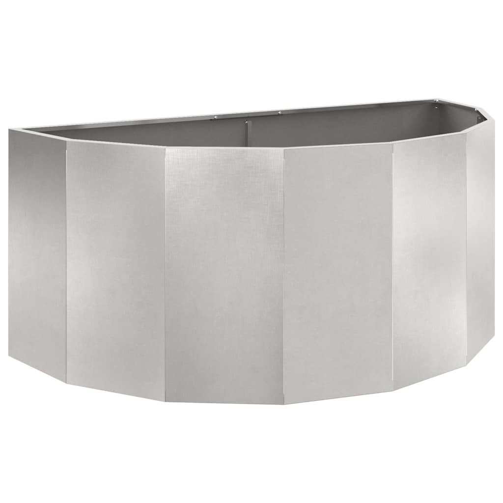 Pflanzkübel Silber 120 x 60 x 50 cm Edelstahl