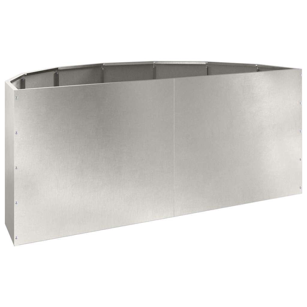 Pflanzkübel Silber 120 x 60 x 50 cm Edelstahl