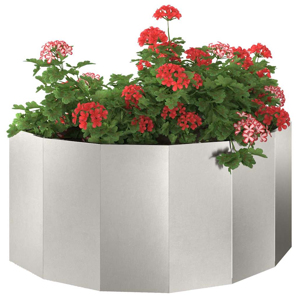 Pflanzkübel Silber 120 x 60 x 50 cm Edelstahl