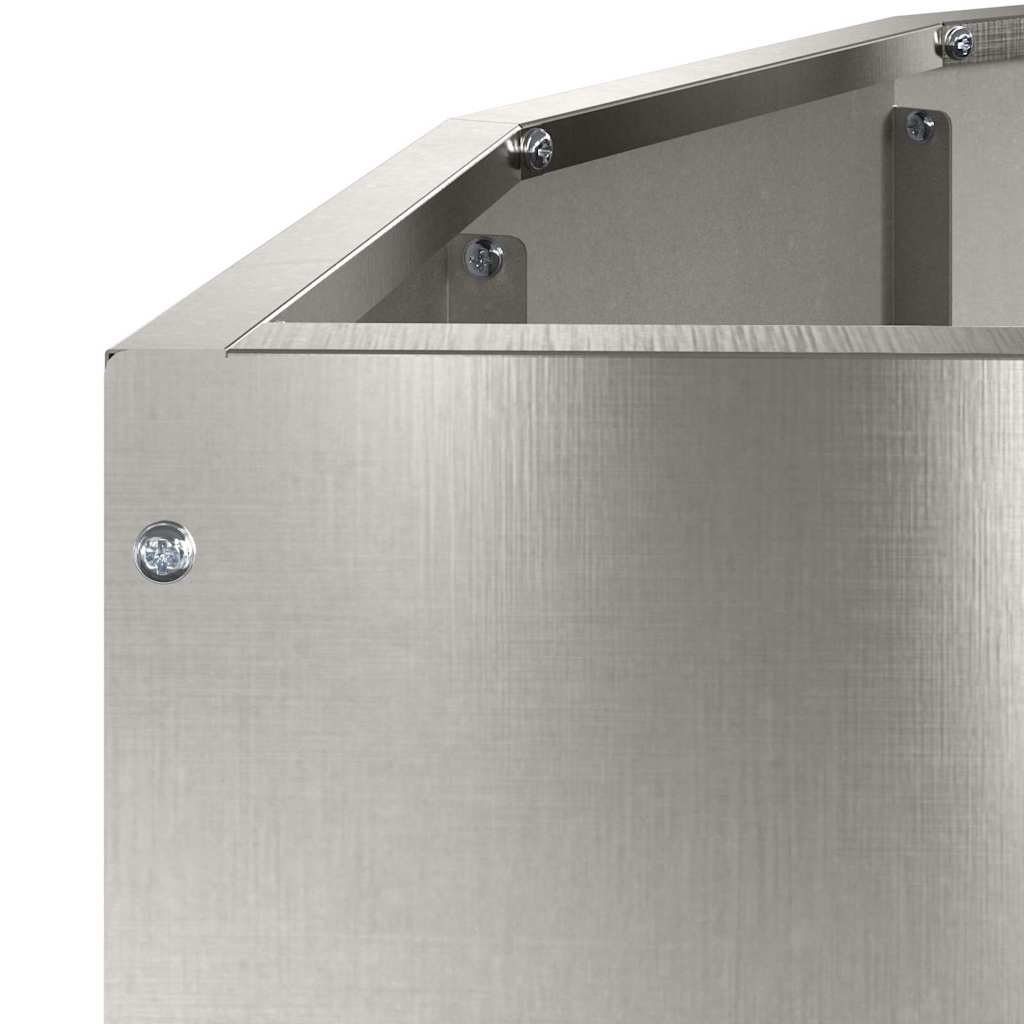 Pflanzkübel Silber 90 x 45 x 50 cm Edelstahl