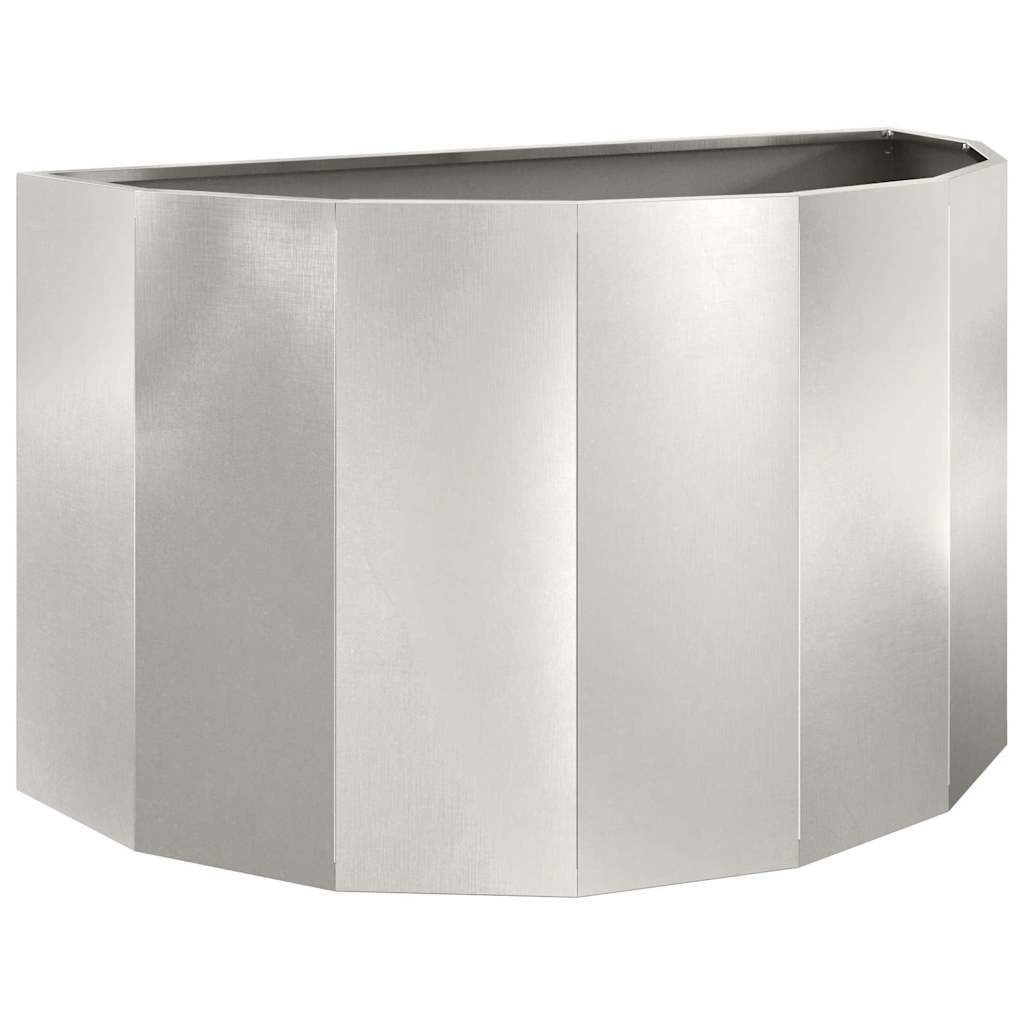 Pflanzkübel Silber 90 x 45 x 50 cm Edelstahl