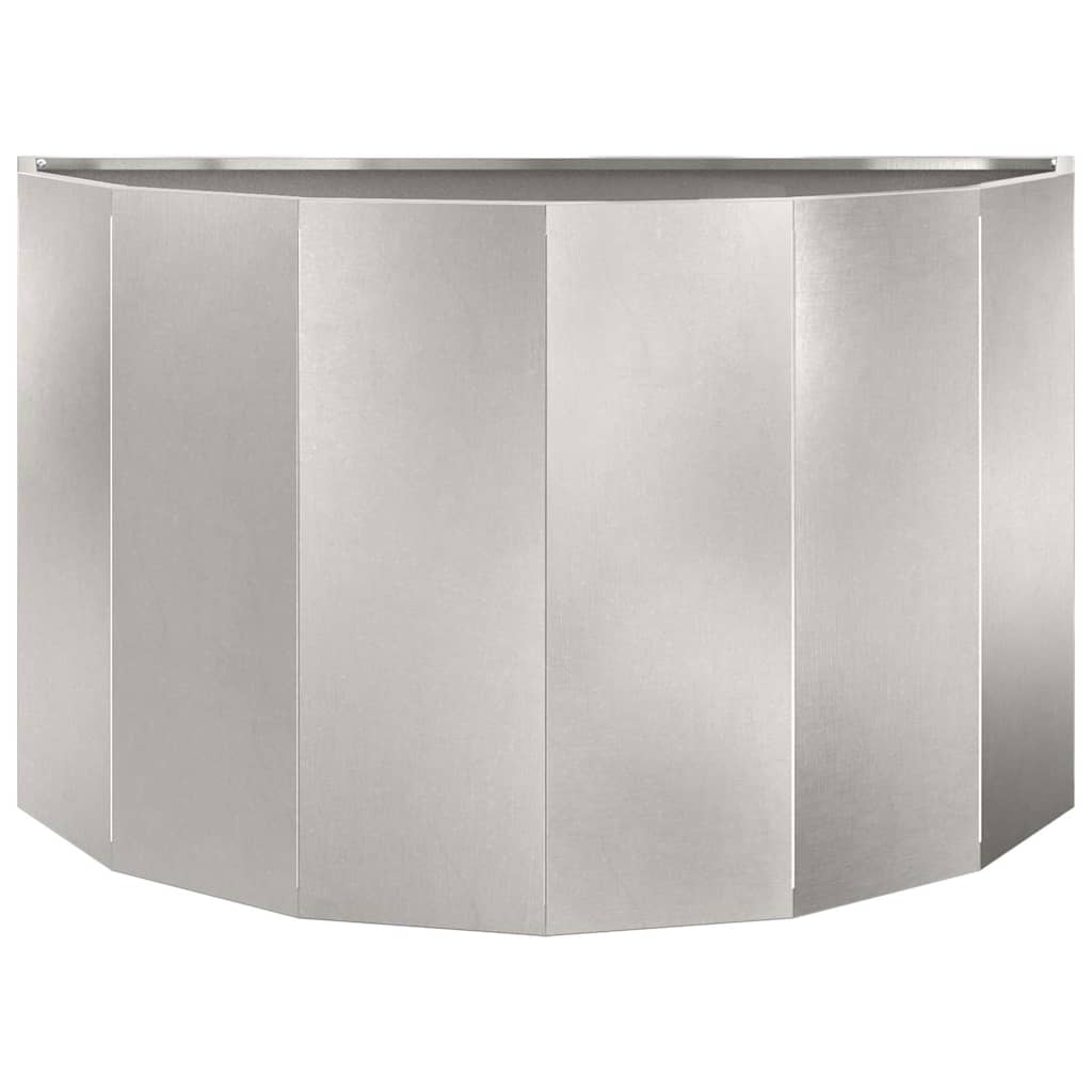 Pflanzkübel Silber 90 x 45 x 50 cm Edelstahl