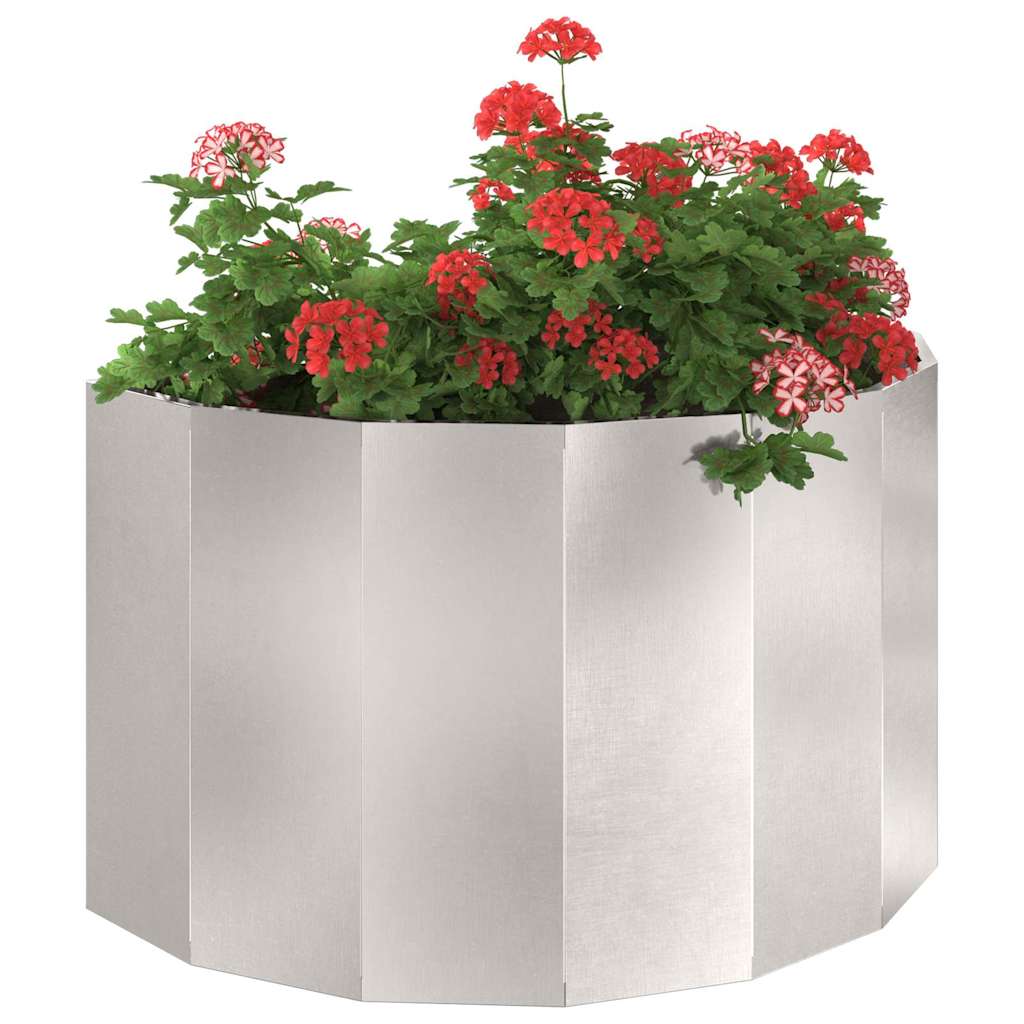 Pflanzkübel Silber 90 x 45 x 50 cm Edelstahl