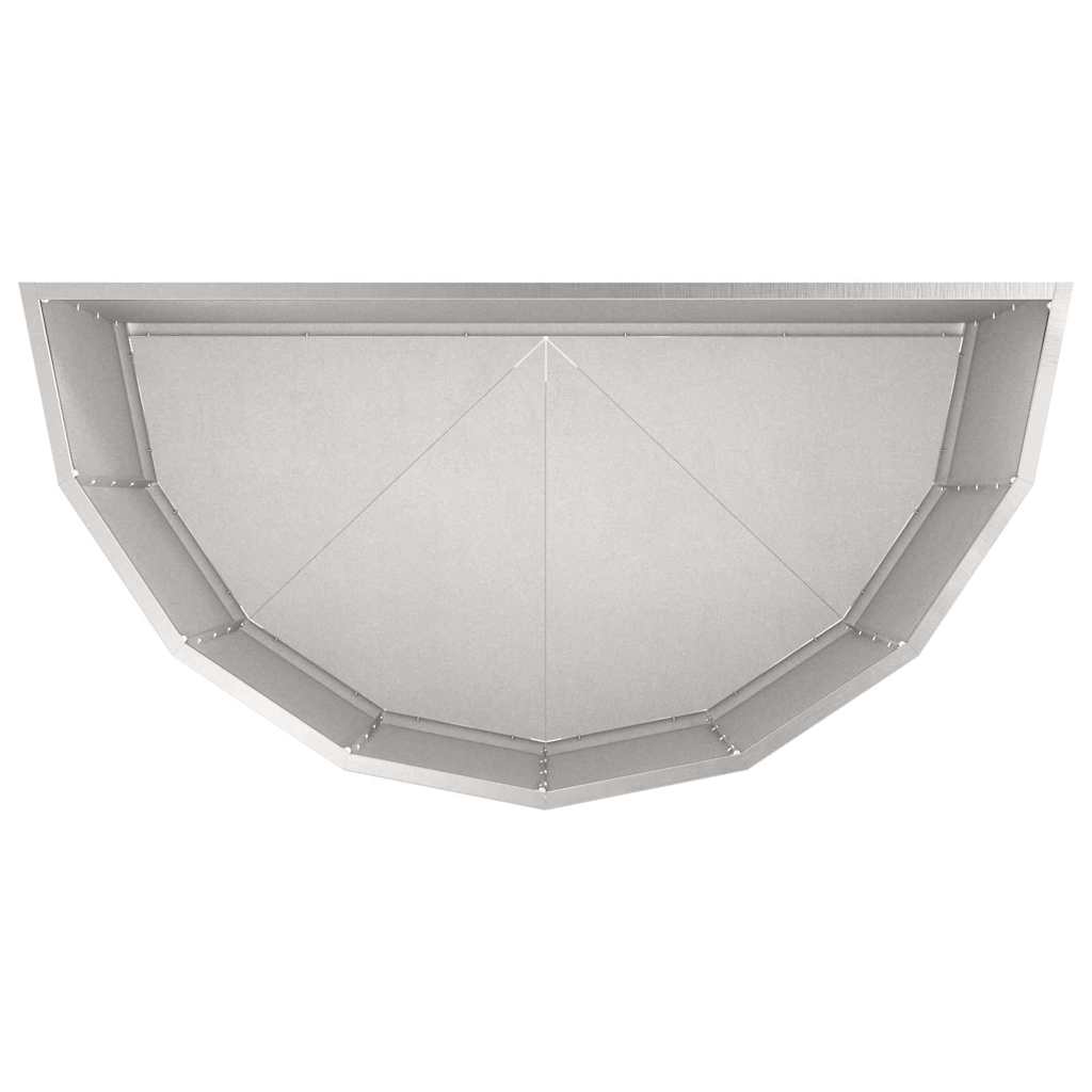Pflanzkübel Silber 90 x 45 x 50 cm Edelstahl