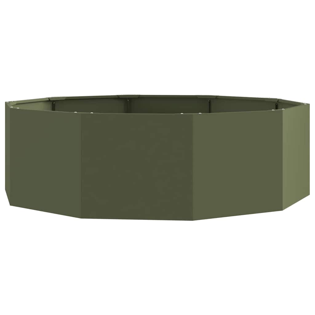Pflanzkübel Olive Grün 120 x 120 x 35 cm Stahl