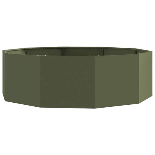Pflanzkübel Olive Grün 120 x 120 x 35 cm Stahl