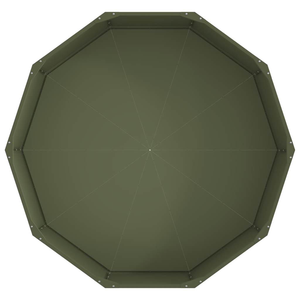 Pflanzkübel Olive Grün 120 x 120 x 35 cm Stahl