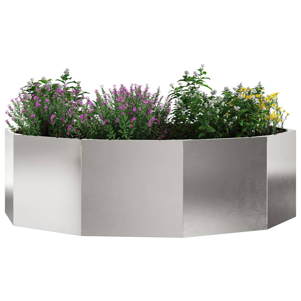 Pflanzkübel Silber 120 x 120 x 35 cm Edelstahl