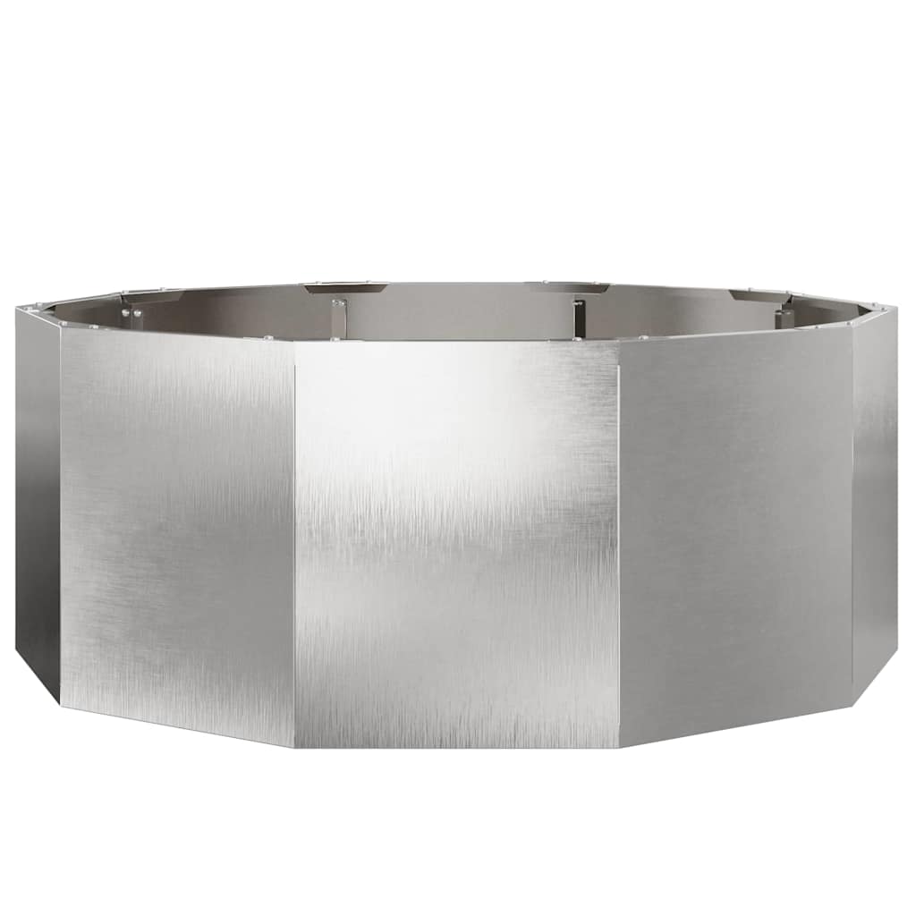Pflanzkübel Silber 90 x 90 x 35 cm Edelstahl