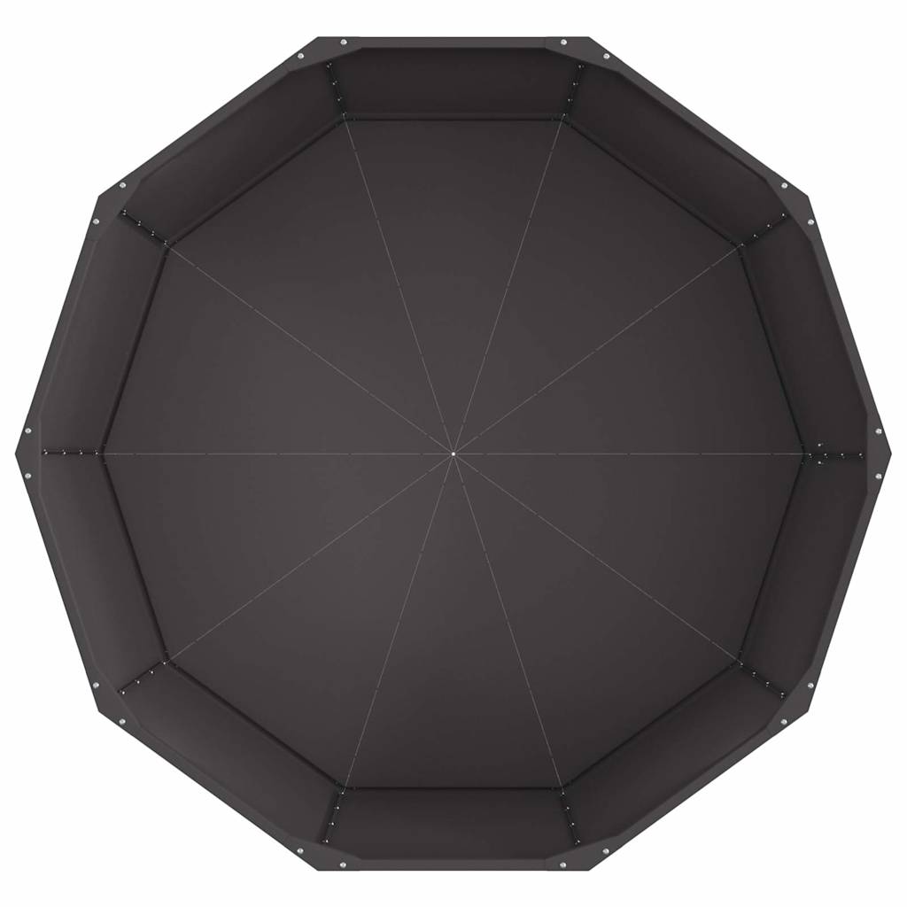 Pflanzkübel Schwarz 120 x 120 x 50 cm Stahl