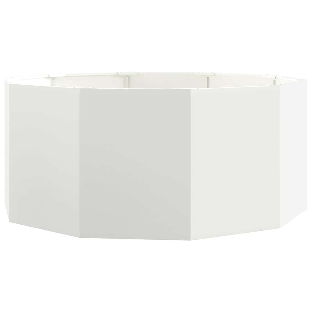 Pflanzkübel Weiß 120 x 120 x 50 cm Stahl