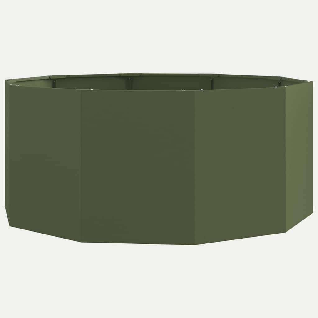 Pflanzkübel Olive Grün 120 x 120 x 50 cm Stahl