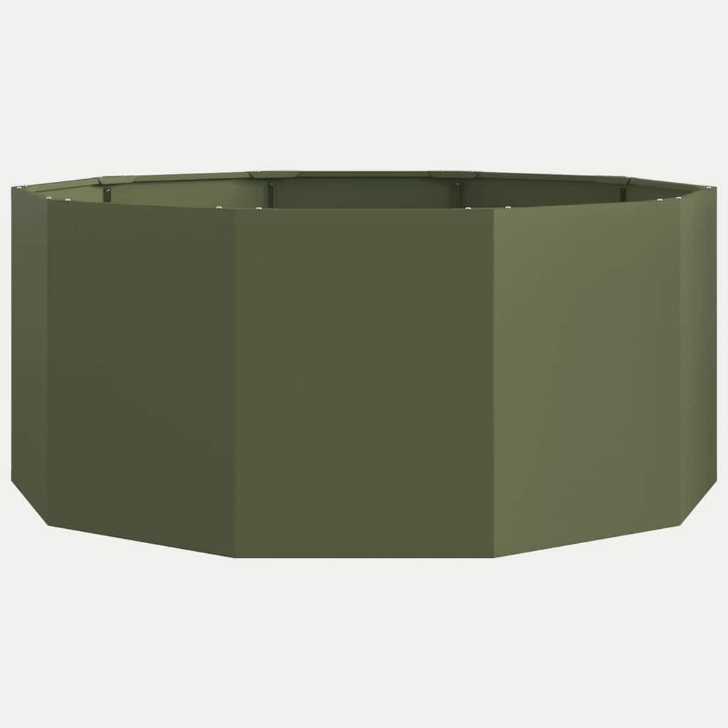 Pflanzkübel Olive Grün 120 x 120 x 50 cm Stahl