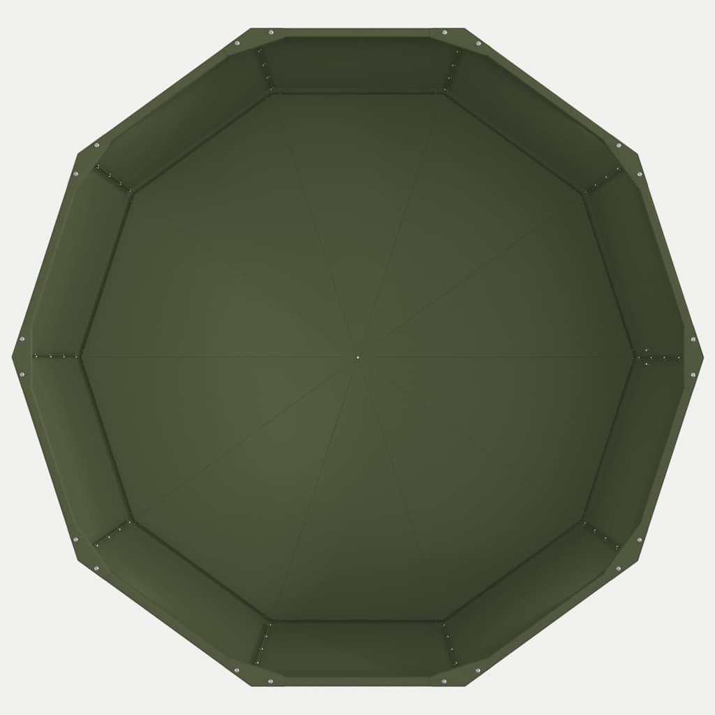 Pflanzkübel Olive Grün 120 x 120 x 50 cm Stahl