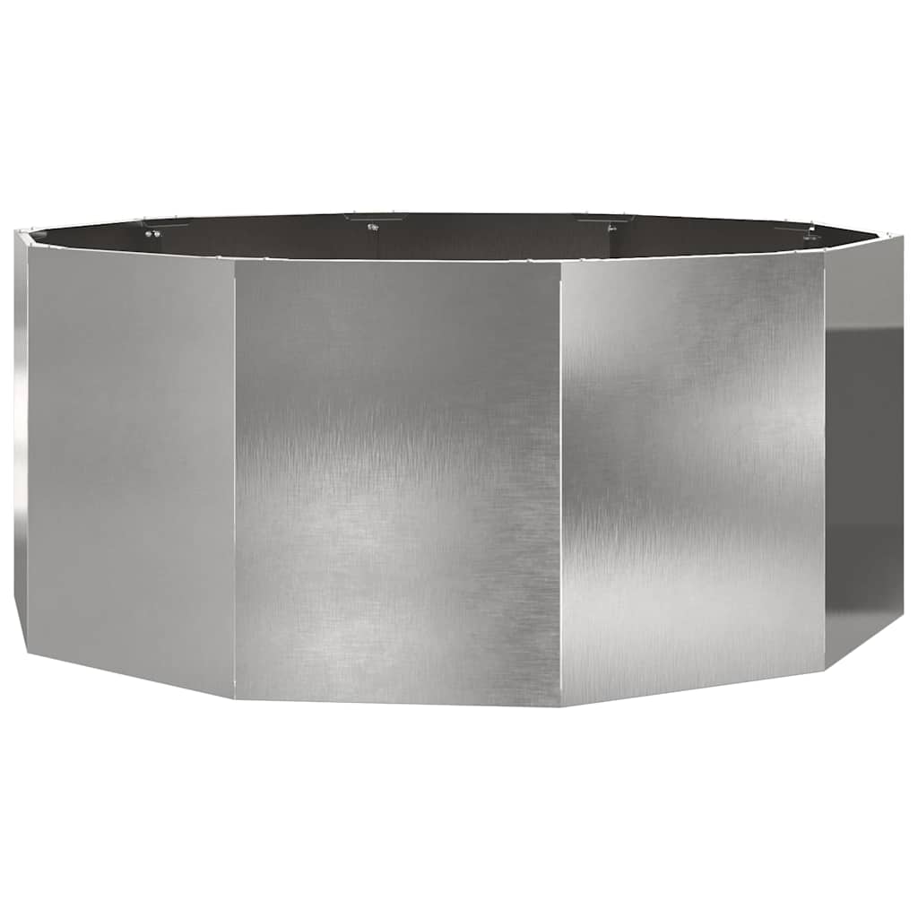 Pflanzkübel Silber 120 x 120 x 50 cm Edelstahl