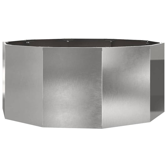 Pflanzkübel Silber 120 x 120 x 50 cm Edelstahl